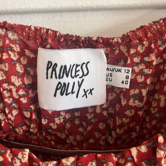 PRINCESS POLLY THE BONNIE MINI DRESS MAROON - Picture 10 of 12